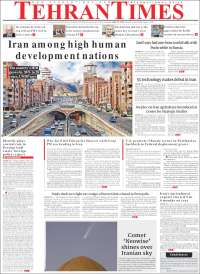 Portada de TehranTimes (Irán)