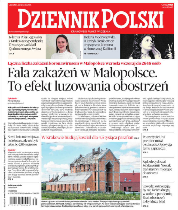 Portada de Dziennik (Polonia)