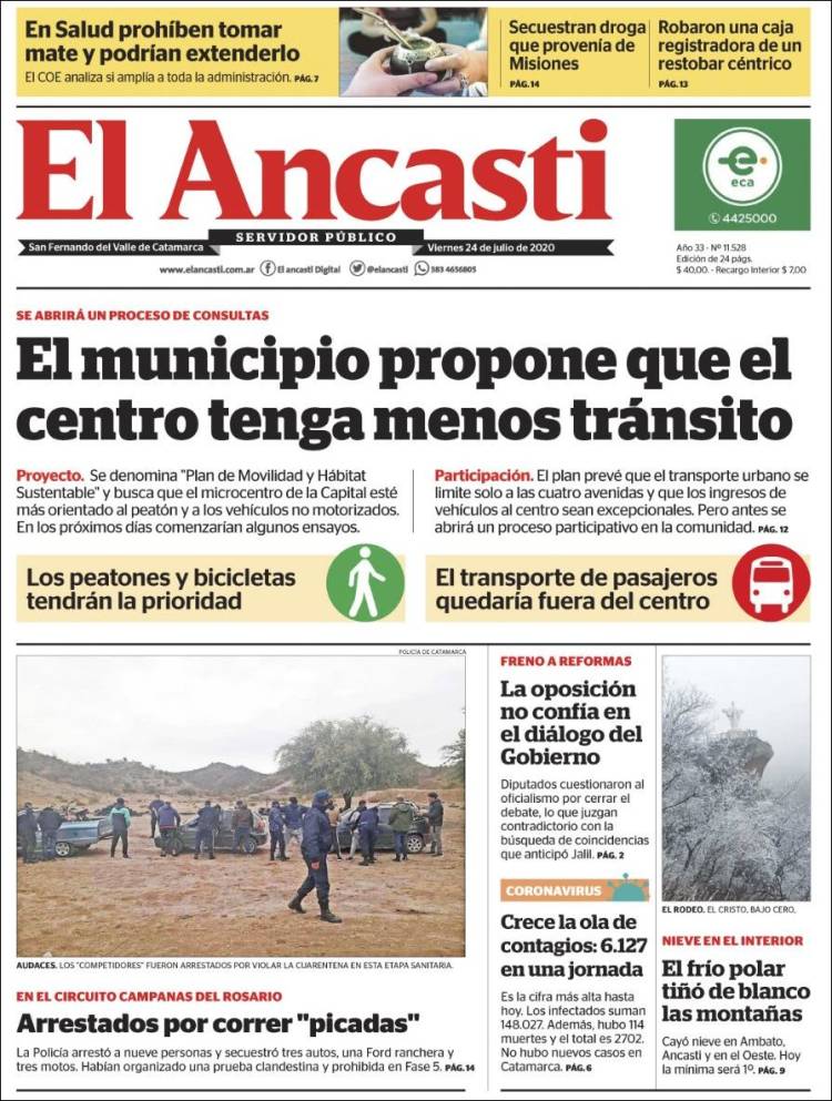 Portada de El Ancasti (Argentina)