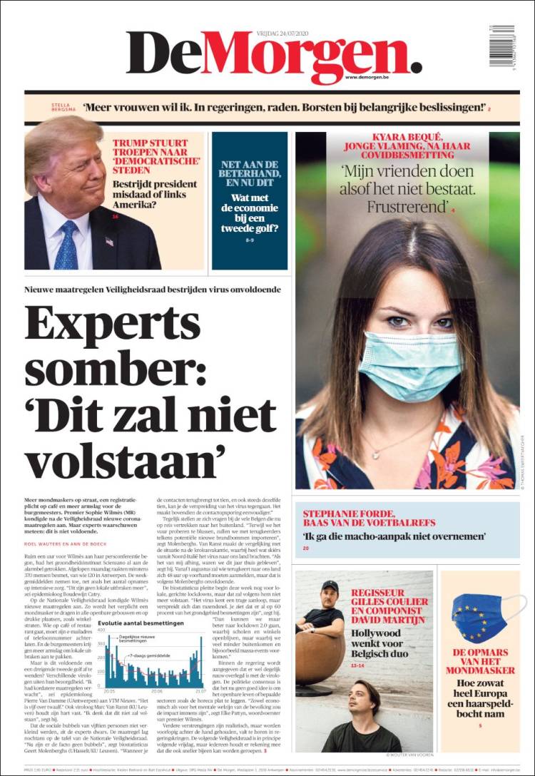 Portada de De Morgen (B&eacute;lgica)