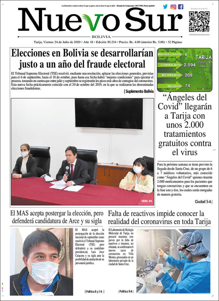 Portada de Nuevo Sur (Bolivia)