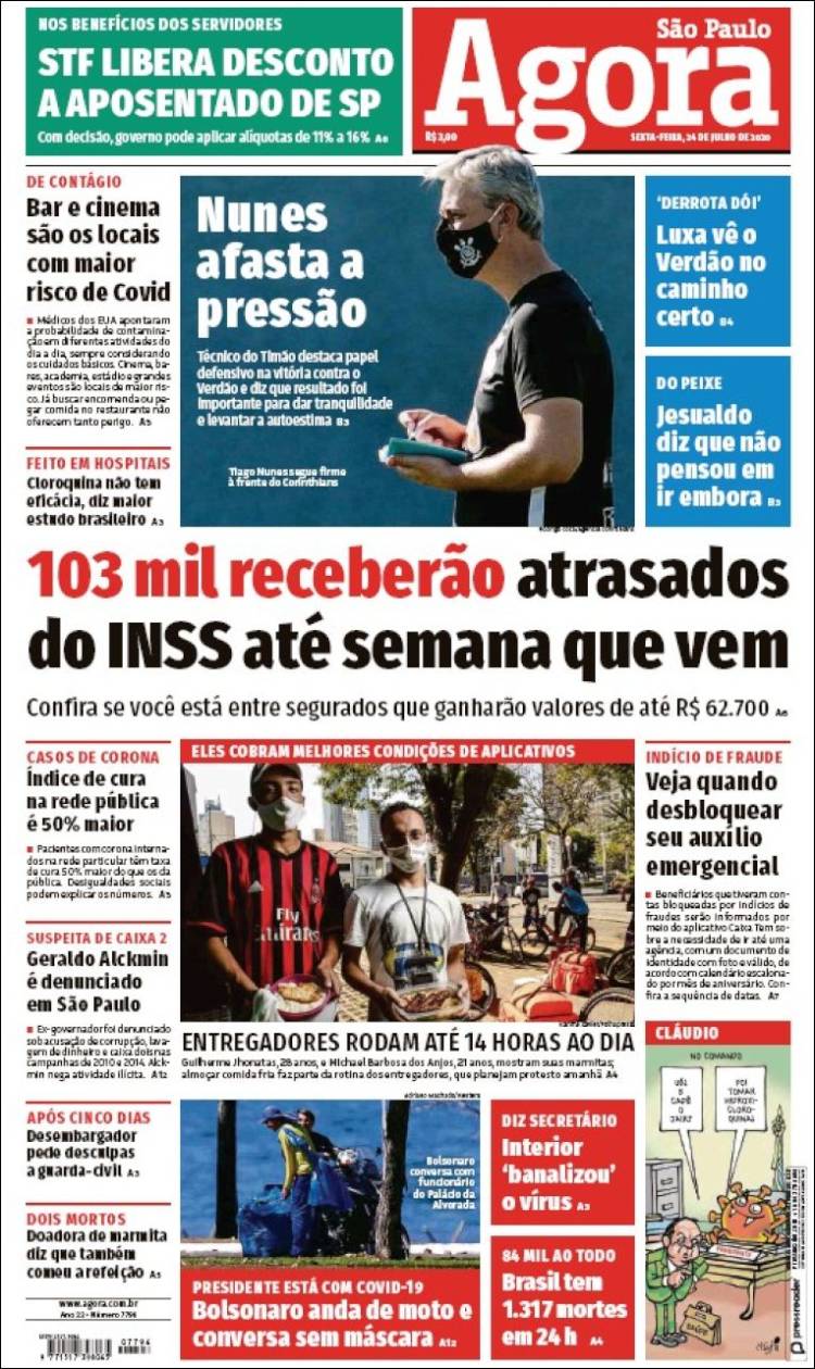 Portada de Jornal Agora (Brasil)