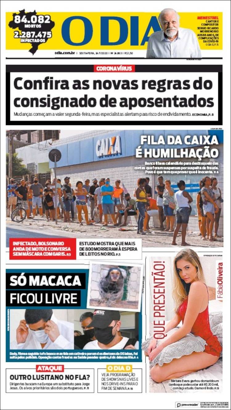 Portada de O Dia (Brasil)
