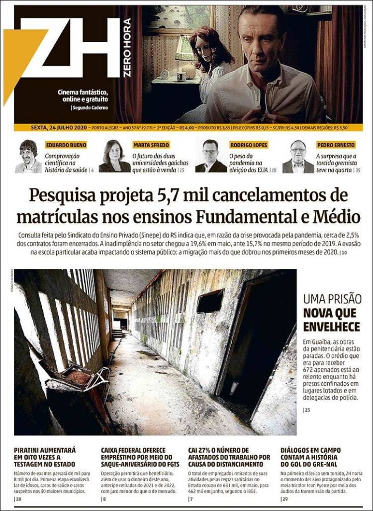 Portada de Zero Hora (Brasil)