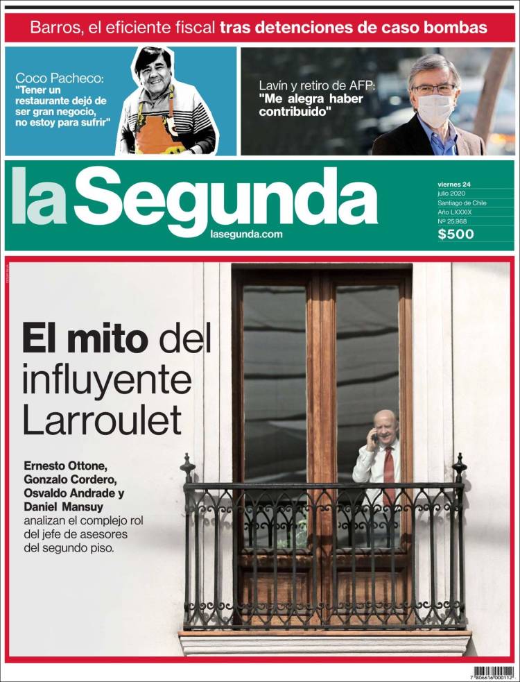 Portada de La Segunda (Chile)