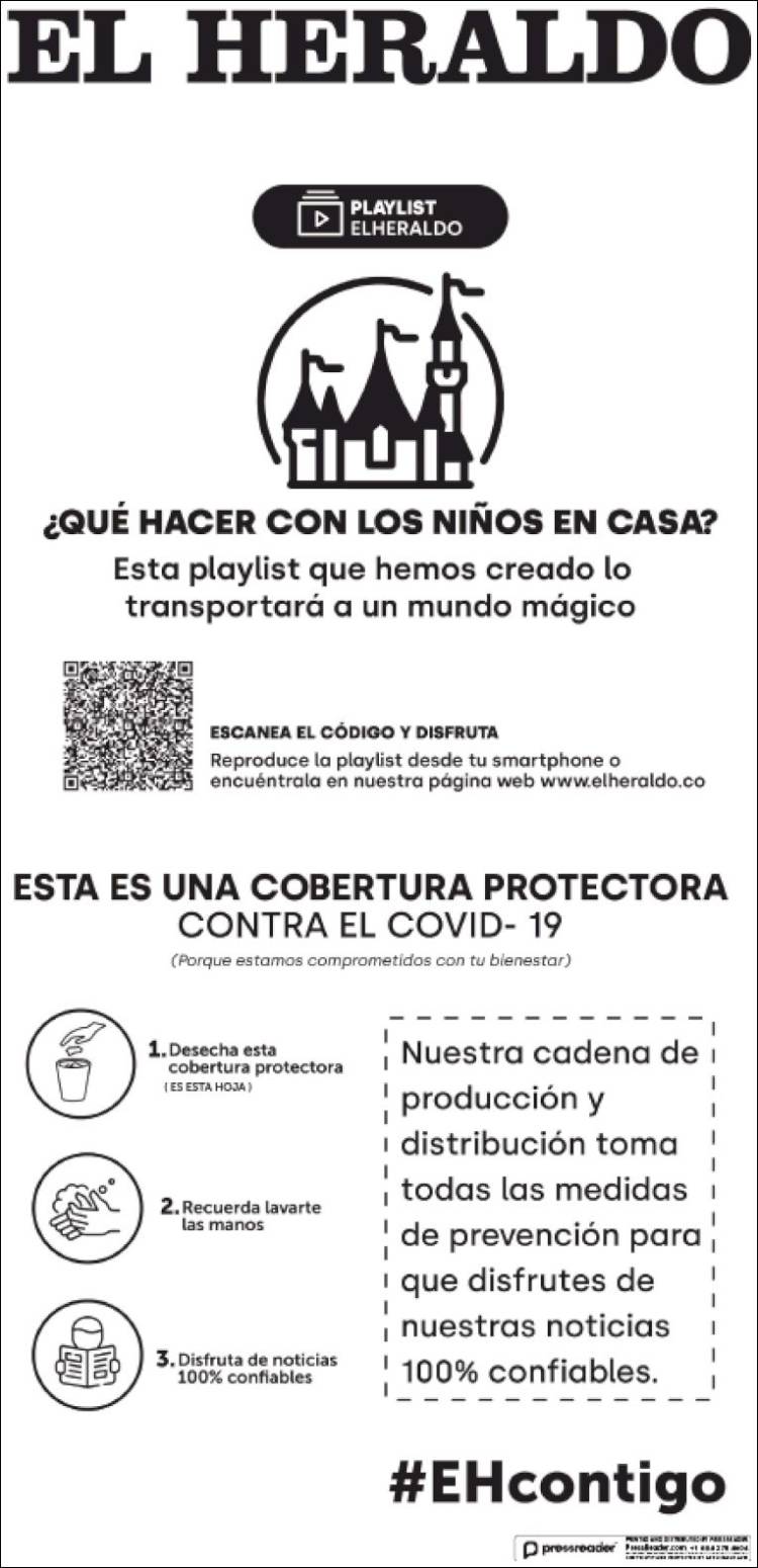 Portada de El Heraldo (Colombia)