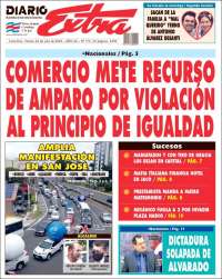 Portada de Diario Extra (Costa Rica)