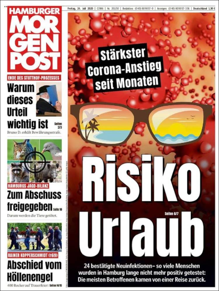 Portada de Hamburger Morgenpost  (Alemania)