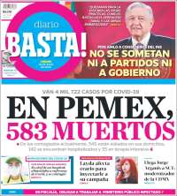 Portada de Diario Basta (México)