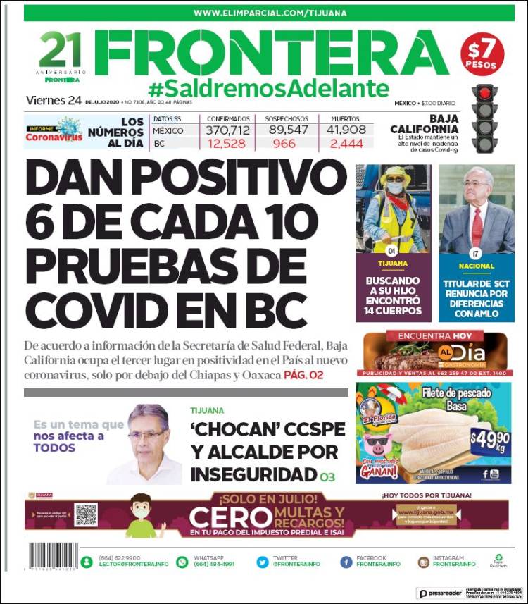 Portada de Frontera (México)