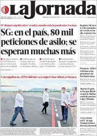 Portada de La Jornada (México)