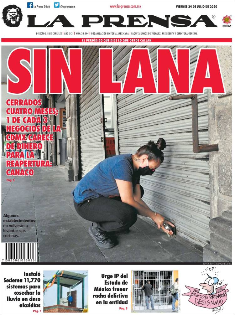 Portada de La Prensa (México)