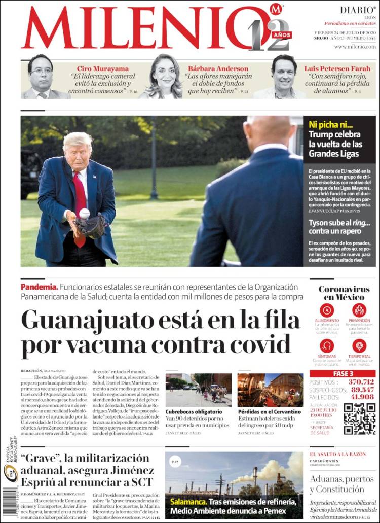 Portada de Milenio de León (México)