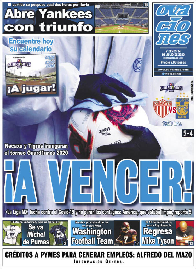 Portada de Ovaciones (México)