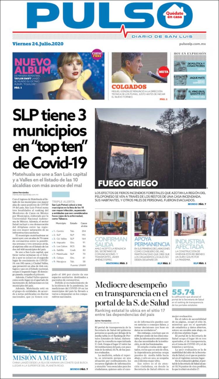 Portada de Pulso (México)