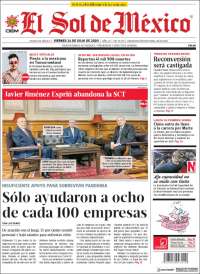 Portada de El Sol de México (México)