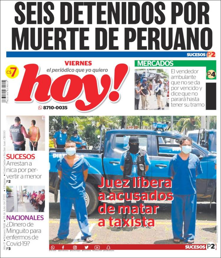 Portada de Hoy (Nicaragua)