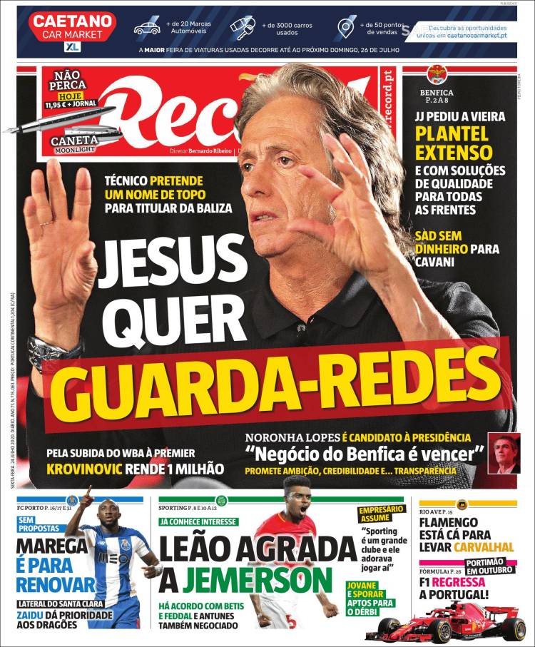 Portada de Record (Portugal)