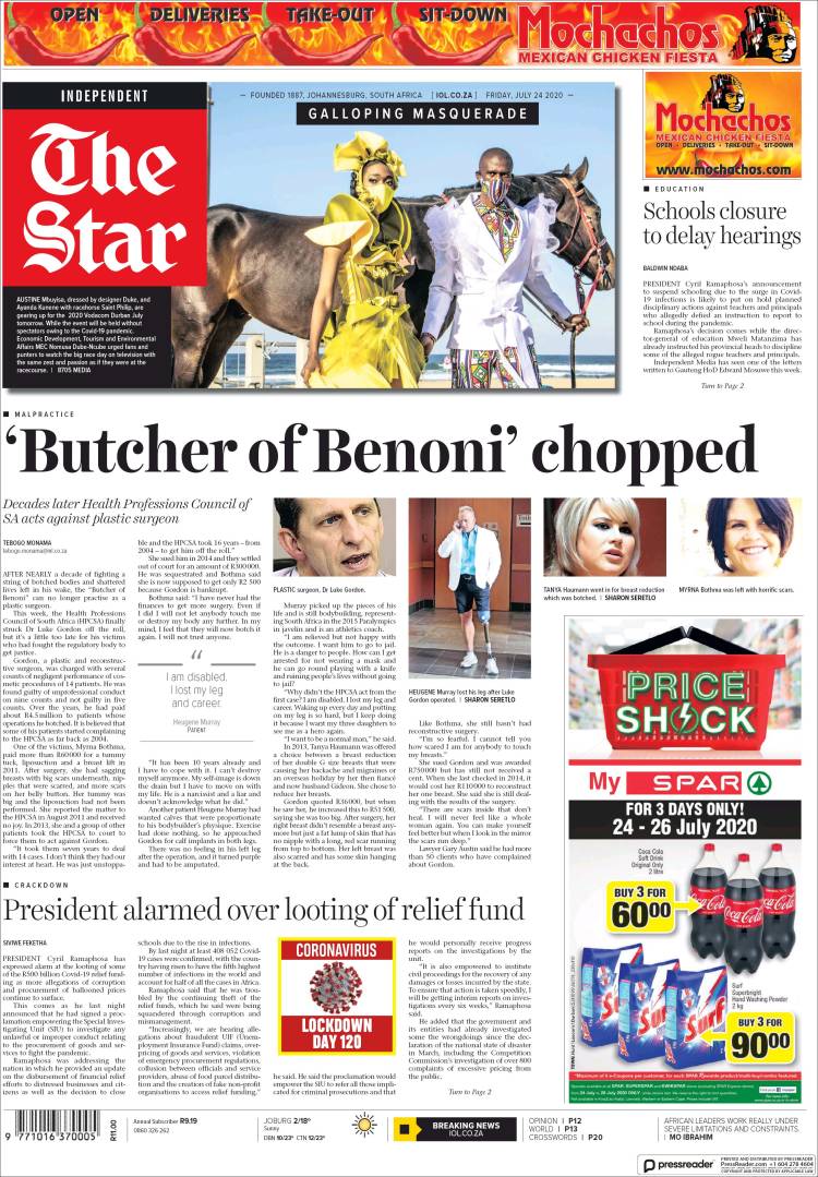 Portada de The Star (South Africa)