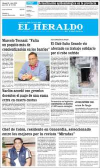 Portada de El Heraldo de Concordia (Argentina)