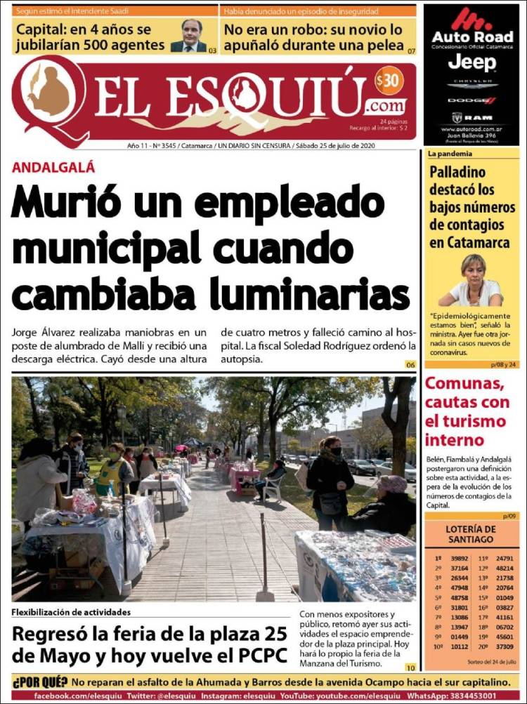 Portada de El Esquiu (Argentina)