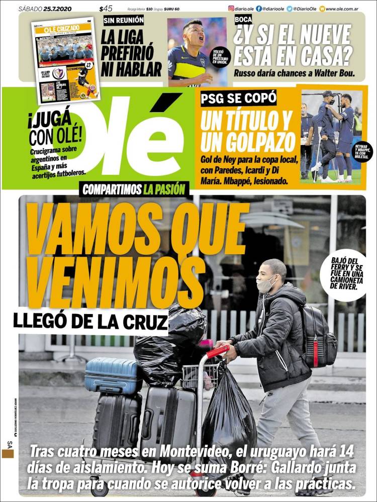 Portada de Olé (Argentina)