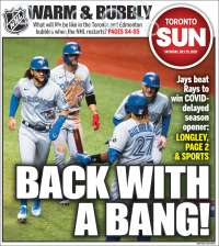 Portada de The Toronto Sun (Canadá)