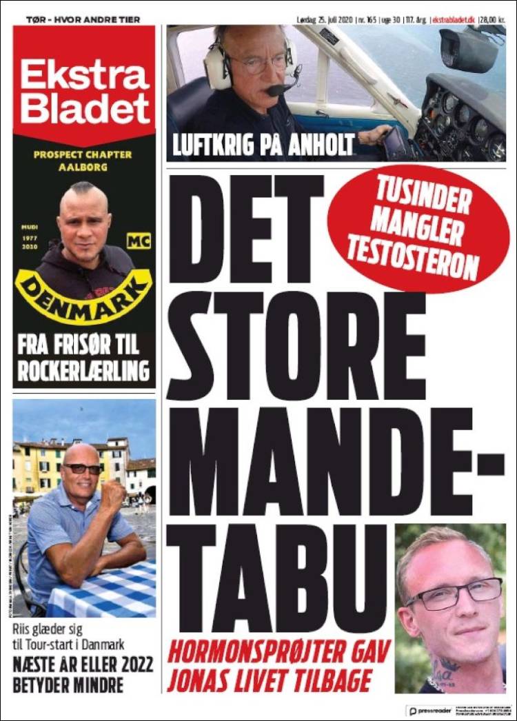Portada de Ekstra Bladet (Dinamarca)