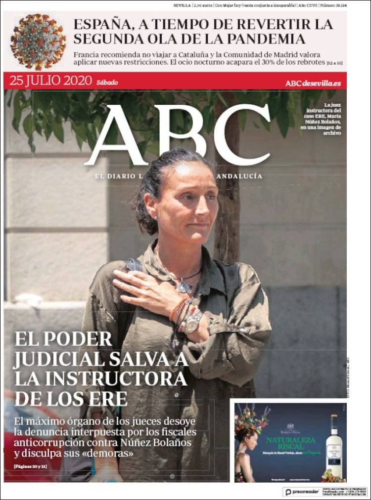 Portada de ABC - Sevilla (España)