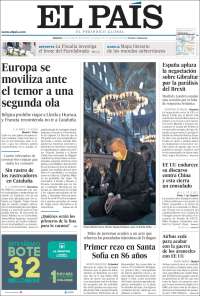 Portada de El País (España)