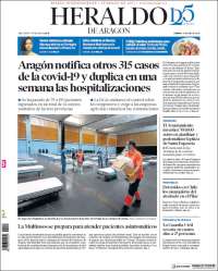 Portada de Heraldo de Aragón (España)