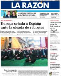 Portada de La Razón (España)