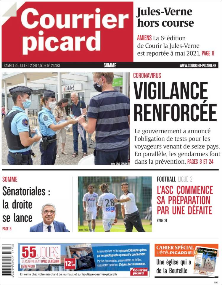 Portada de Courrier Picard (Francia)