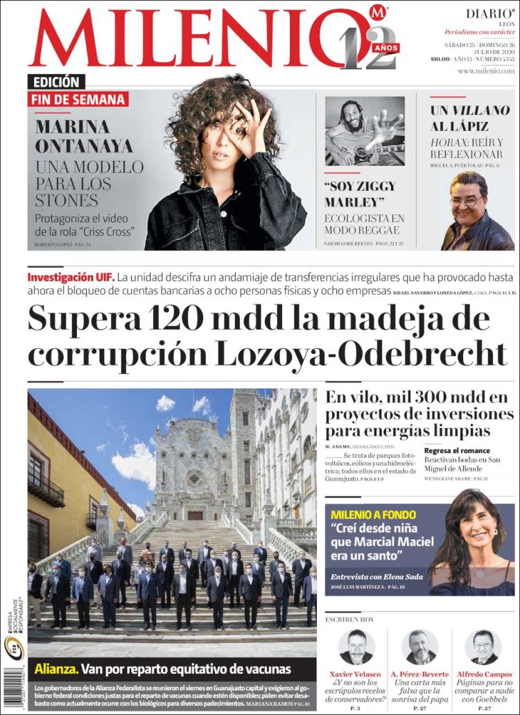 Portada de Milenio de León (M&eacute;xico)