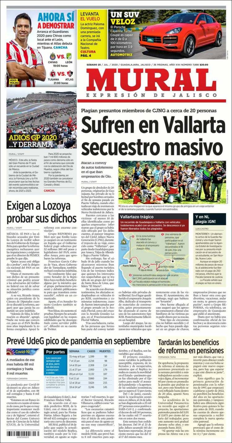 Portada de El Mural (M&eacute;xico)