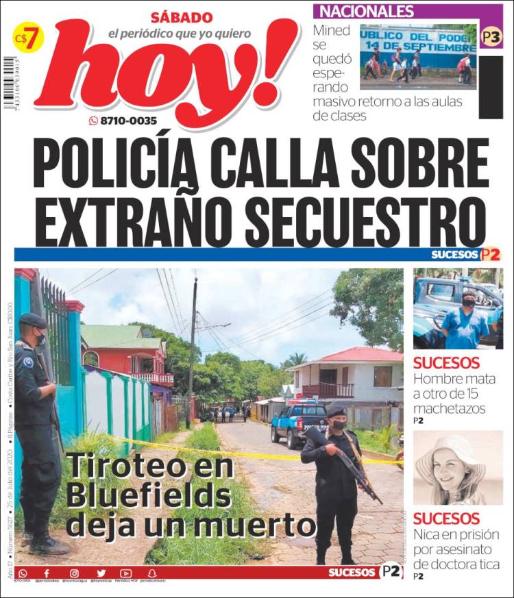 Portada de Hoy (Nicaragua)
