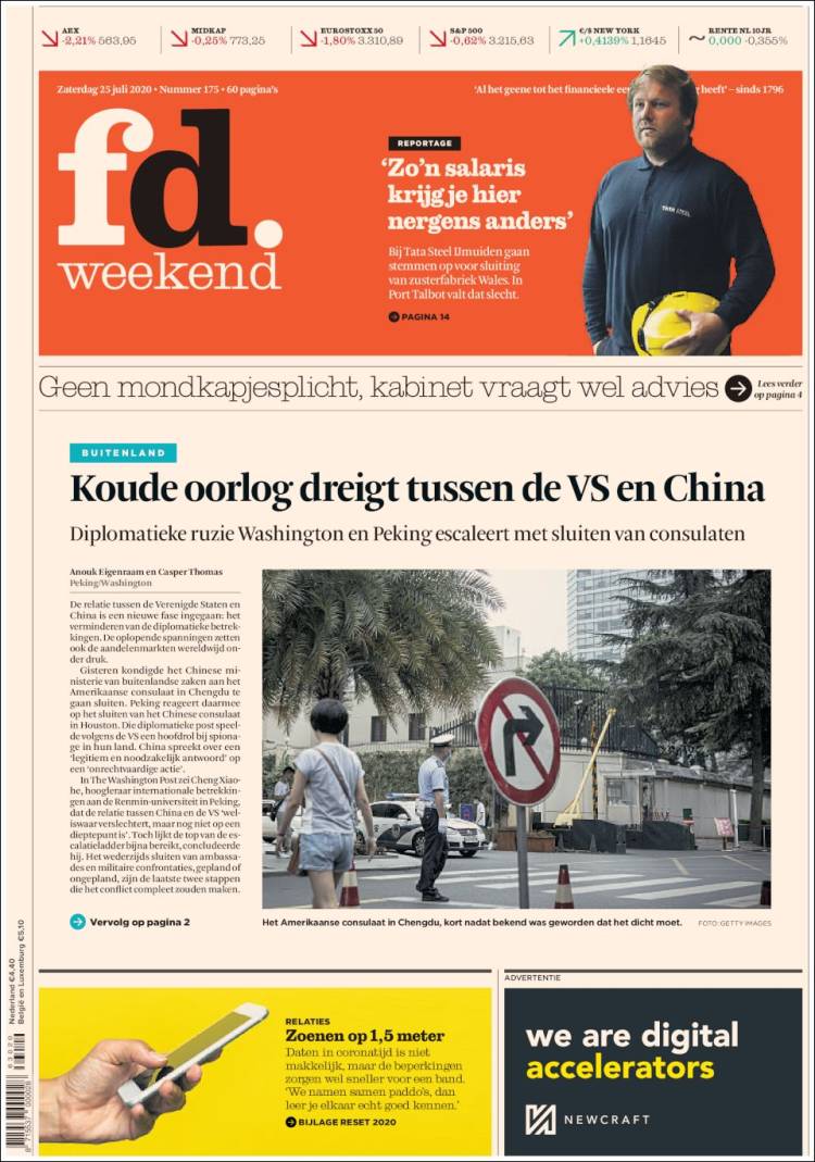 Portada de Het Financieele Dagblad (Pa&iacute;ses Bajos)