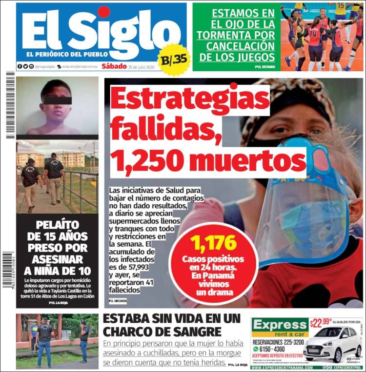 Portada de El Siglo (Panam&aacute;)