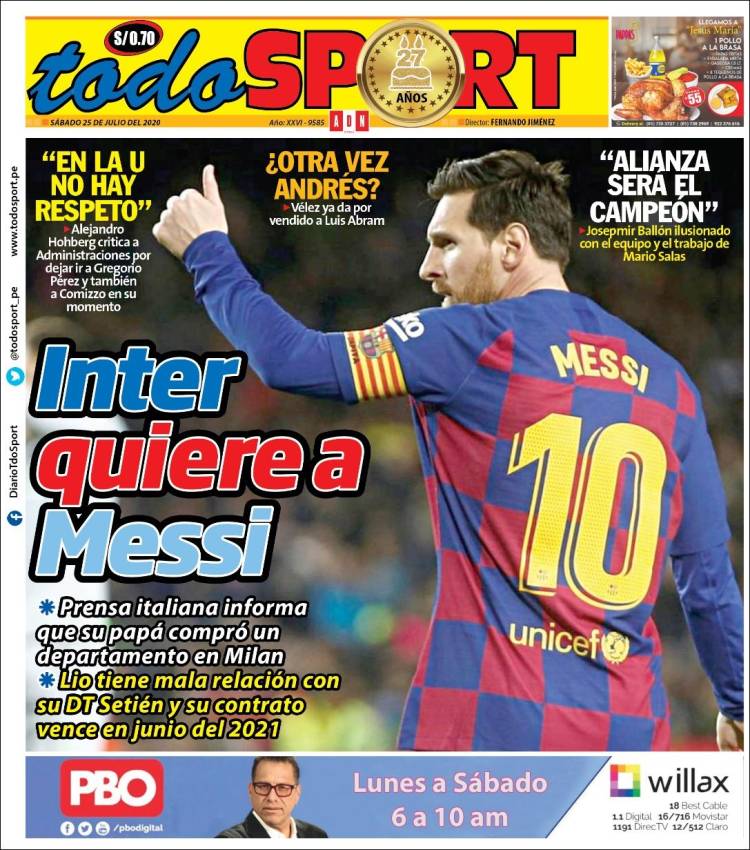 Portada de TodoSport (Per&uacute;)