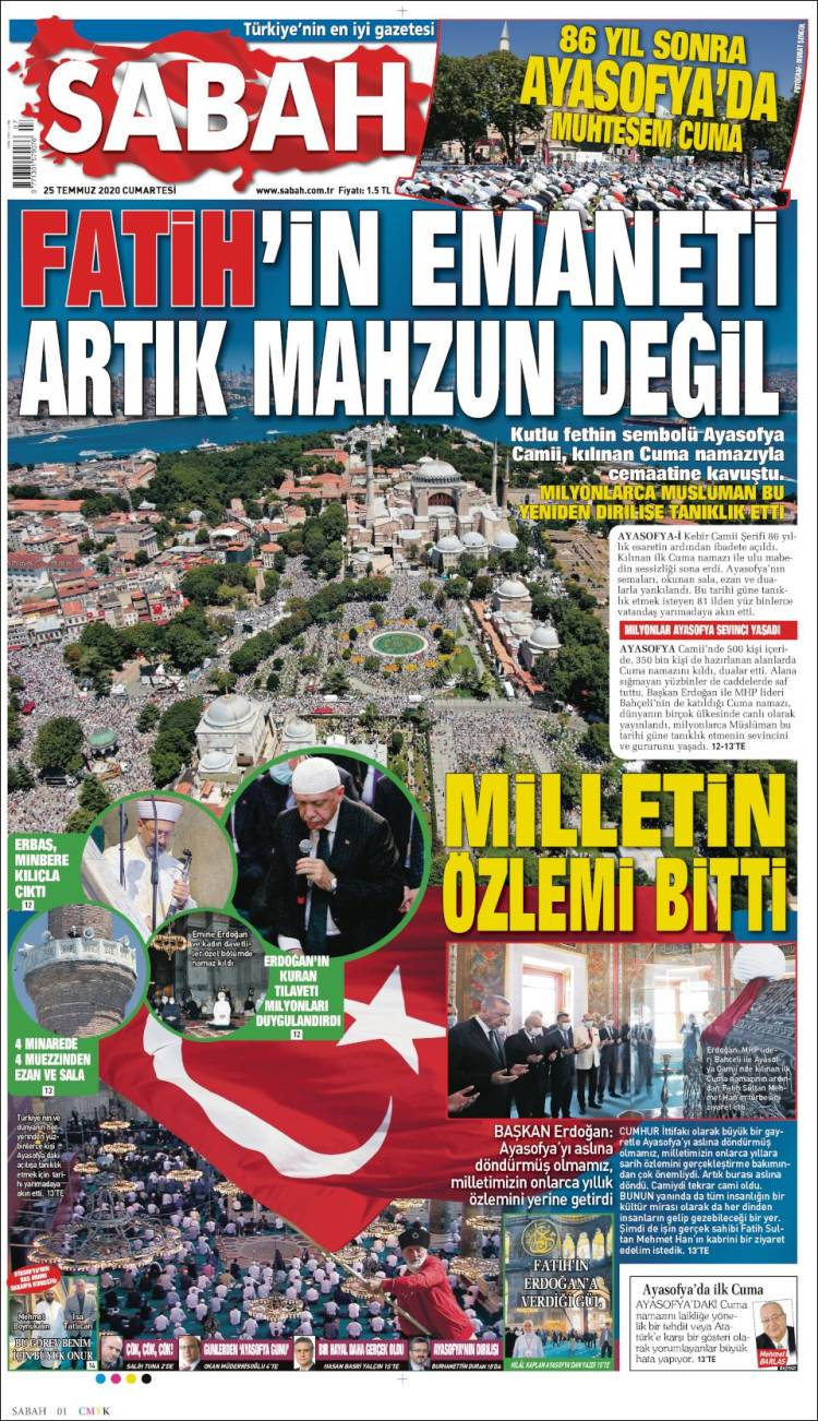 Portada de Sabah (Turqu&iacute;a)