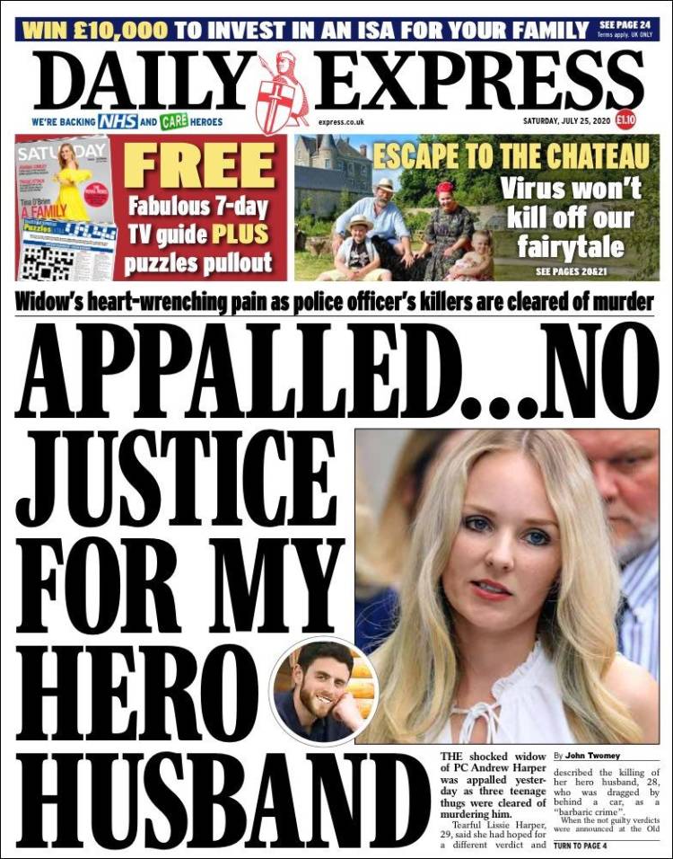 Portada de Daily Express (Reino Unido)