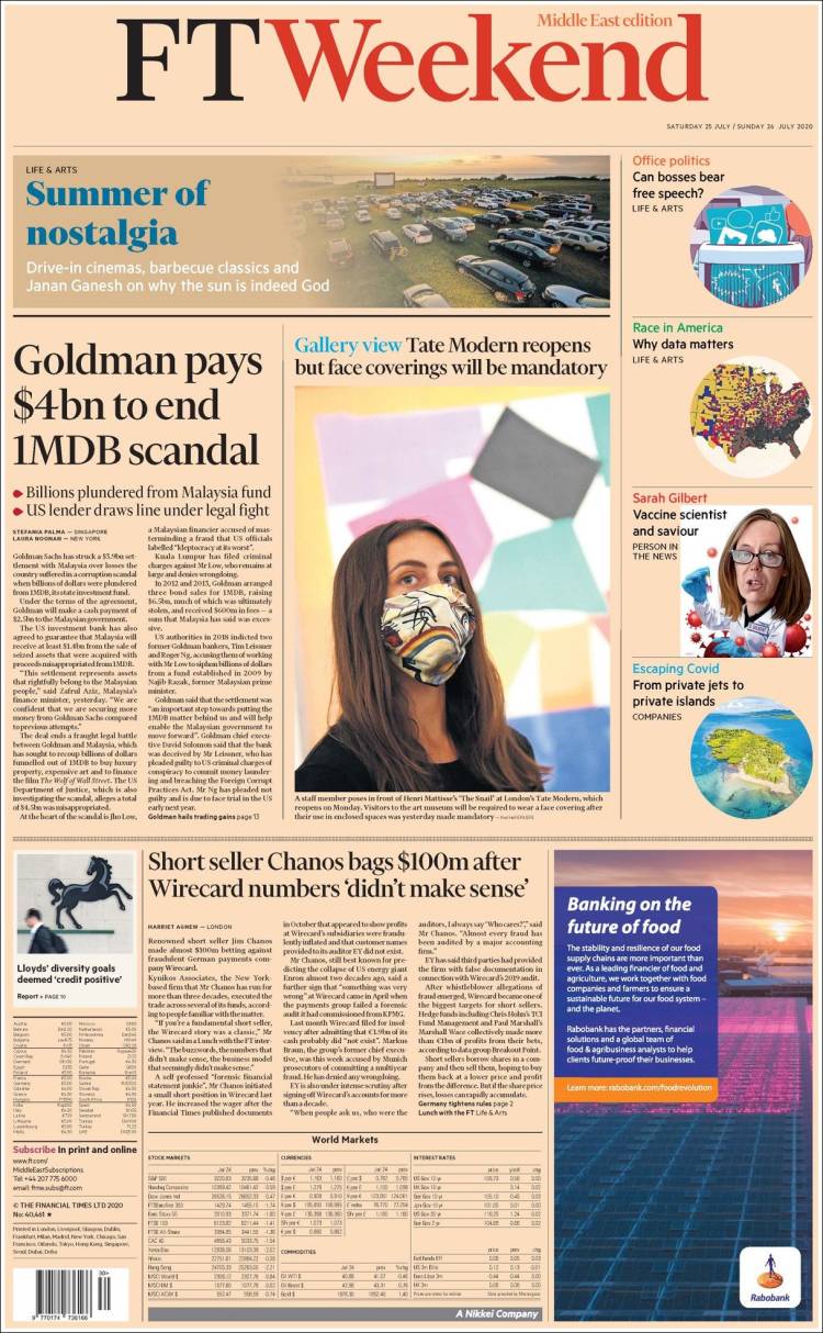 Portada de Financial Times - USA (États-Unis)