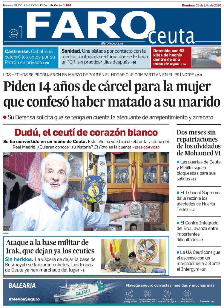 Portada de El Faro de Ceuta (Espagne)