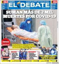 Portada de El Debate de Culiacán (México)