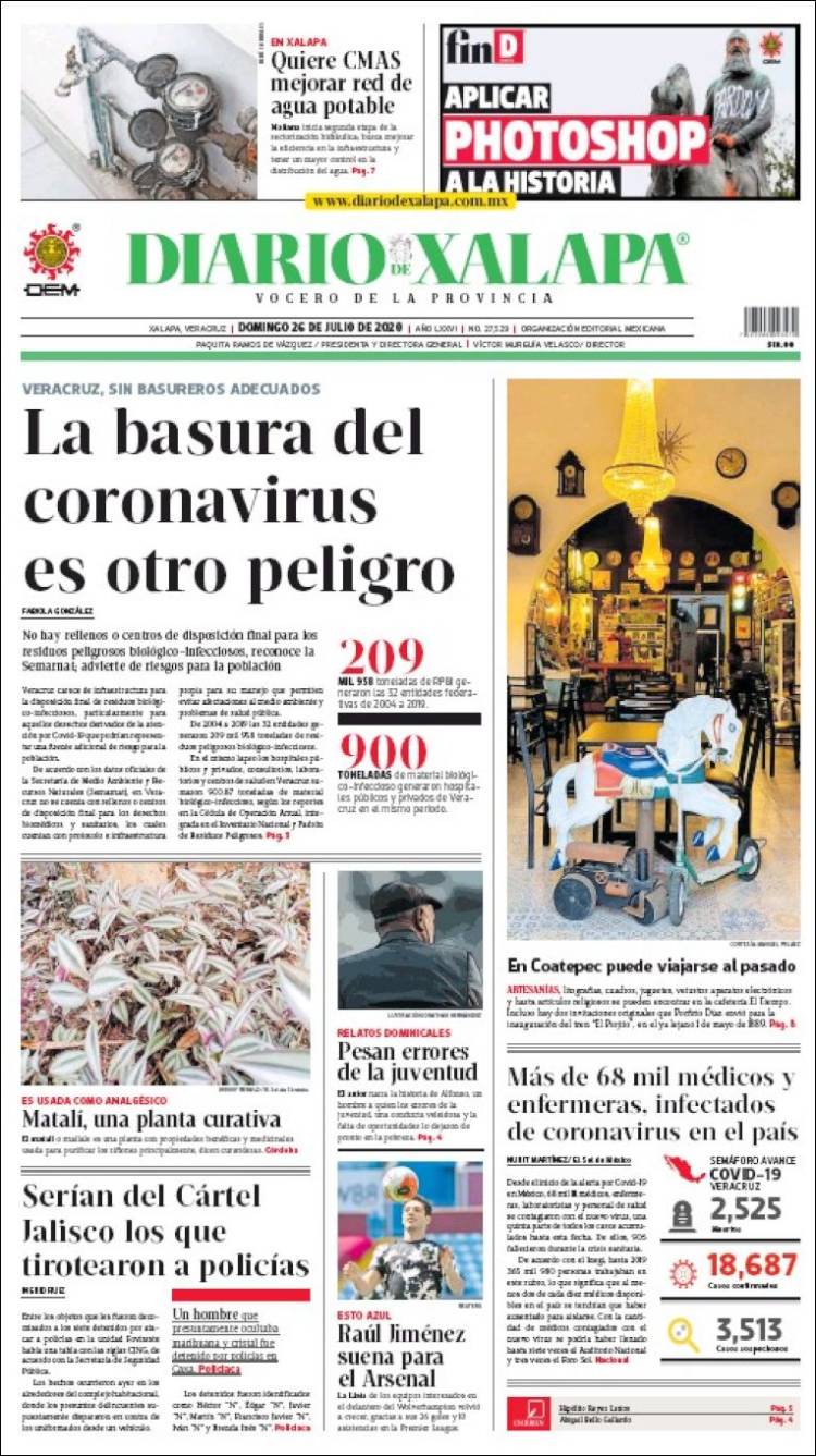 Portada de Diario de Xalapa (Mexique)