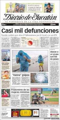 Portada de Diario de Yucatán (Mexique)