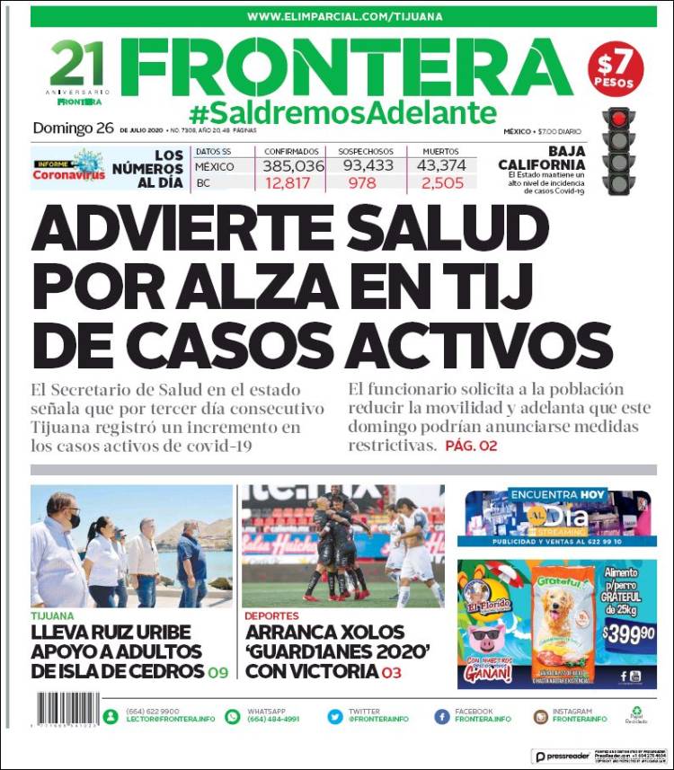 Portada de Frontera (México)