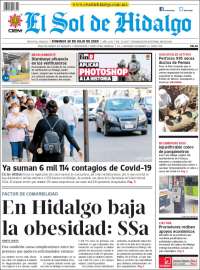 Portada de El Sol de Hidalgo (México)