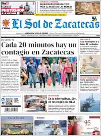 Portada de El Sol de Zacatecas (México)