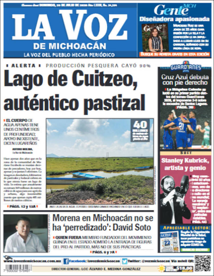 Portada de La Voz de Michoacán (Mexico)